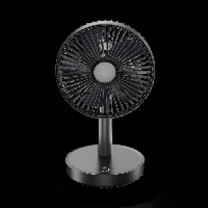 TCP 7 Inch Black Rechargeable Desk Fan
