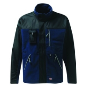 Dickes Eisenhower Bonded Fleece Jacket Black/Blue Size M