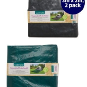 Aldi  Gardenline Tarpaulin 3 x 2m 2 Pack