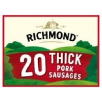 Morrisons  Richmond 20 Thick Pork Sausages Twin Pack
