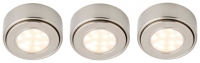 Wickes  Culina Ellen 1.5W CCT LED Round Cabinet Lights - Pack of 3