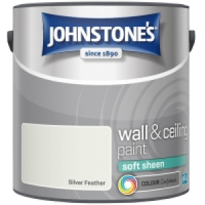 Johnstones Paint Soft Sheen Emulsion 2.5L - Silver Feather £10.00