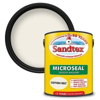 Homebase  Sandtex Ultra Smooth Masonry Paint Cotton Belt - 5L