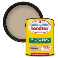 Homebase  Sandtex Ultra Smooth Masonry Paint Mid Stone - 5L