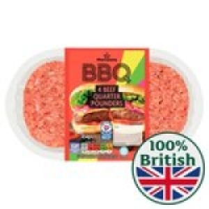 Morrisons 4 British Beef Quarter Pounders £2.09