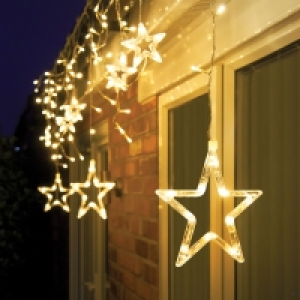 Christmas Hanging Star Lights 150pk - Cool White