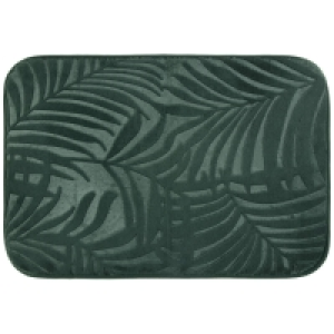 Leaf Memory Foam Bath Mat - Green