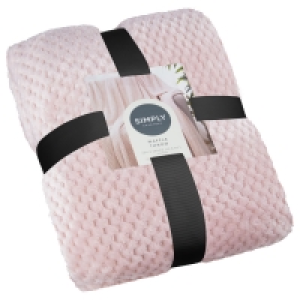 Simply Everyday Waffle Throw - Blush £10.00