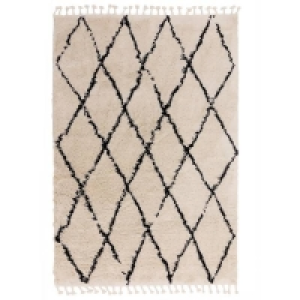Moroccan Diamond Rug - Ivory - 120x170cm