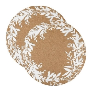 Country Living Winter Eucalyptus Cork Placemats - 2 Pack