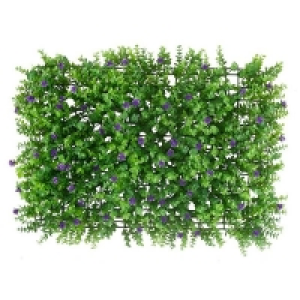 Artificial Screening Panel of Purple Flowers - 60 x 40cm