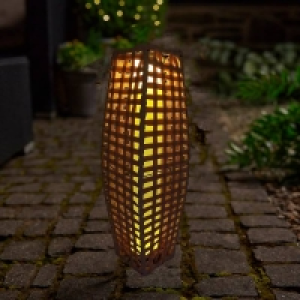 Homebase Edit Solar Solar Rattan Weave Lantern £15.75
