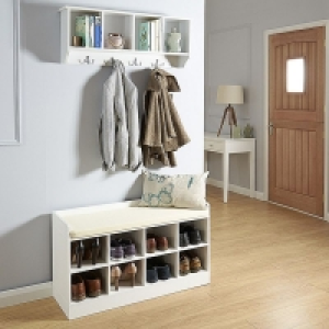 Kempton Shoe Storage White 8 Shelves £89.00