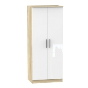 Buxton Tall Wardrobe Natural & White 2 Doors £209.00