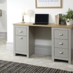 Lancaster Desk Grey 4 Drawers 1 Door £164.00