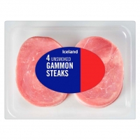 Iceland  Iceland 4 Unsmoked Gammon Steaks 450g