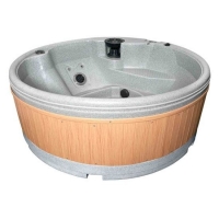 RobertDyas  RotoSpa QuatroSpa Hot Tub - Light Grey / Teak