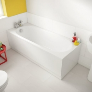 Wickes  Wickes Forenza Straight Reinforced Bath - 1700 x 700mm