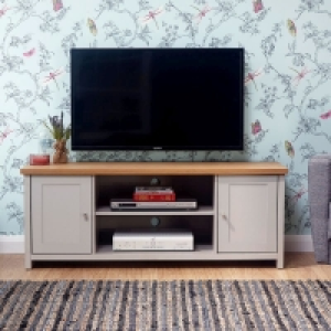 Lancaster TV Unit Grey 2 Shelves 2 Doors £134.00