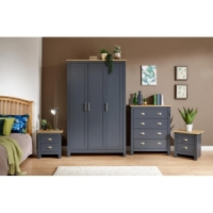 Lancaster 4 Piece Bedroom Furniture Set Blue £429.00