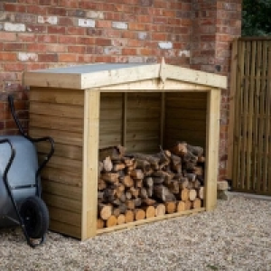 Forest Garden Overlap Presssure Treated Apex Log Store £209.99