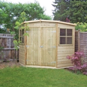 Shire Pressure Treated Corner Shed - 8ft x 8ft £709.99