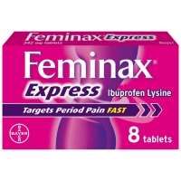 BMStores  Feminax Express Period Pain & Cramps Tablets 8pk