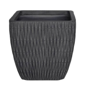 House Beautiful Roma Weave Charcoal Square Pot - 37cm £22.50