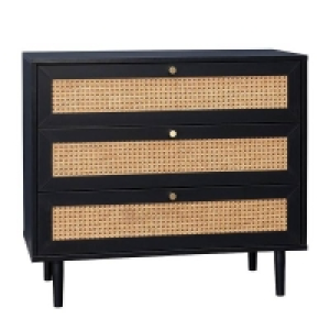 Kubu Rattan 3 Drawer Chest - Black £125.00