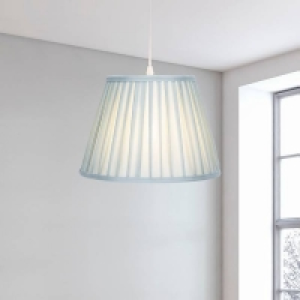 Raye Duck Egg Pleated Taper Silk Shade - 30cm