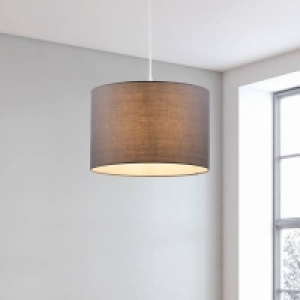 Clyde Charcoal Drum Shade - 30cm