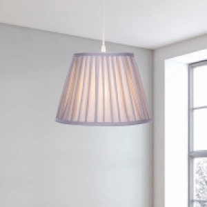 Raye Dove Pleated Taper Silk Shade - 30cm