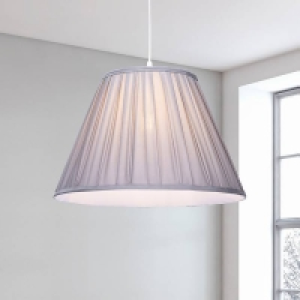 Raye Dove Pleated Taper Silk Shade - 40cm
