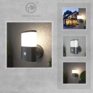 InExcess  NBHANYUAN Lighting Dallas Outdoor LED PIR Wall Light - Black