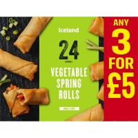 Iceland  Iceland 24 (approx.) Vegetable Spring Rolls 480g