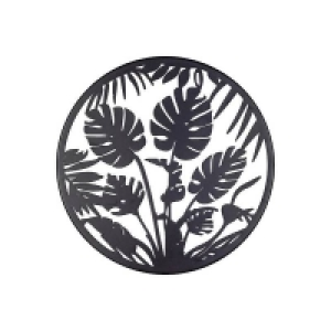 Jungle Leaf Garden Wall Art 35cm - Black £9.00