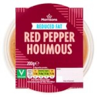 Morrisons  Morrisons 30% Reduced Fat Red Pepper Houmous 
