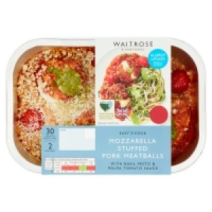 Waitrose  Easy To Cook Mozzarella Stuffed Pork Meatballs565g