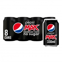 Iceland  Pepsi Max No Sugar Cola Can 8x330ml