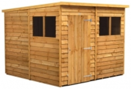 Power Sheds 8 x 8ft Pent Overlap Dip Treated Shed £727.00