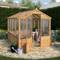 Wickes  Mercia 8 x 6ft Wooden Apex Greenhouse with Assembly