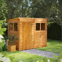 Wickes  Power Sheds 8 x 4ft Pent Overlap Dip Treated Shed