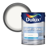 Homebase  Dulux Light & Space Matt Emulsion Paint Absolute White - 5L