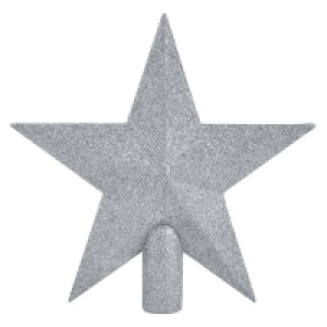 Silver Glitter Star Christmas Tree Topper £3.00