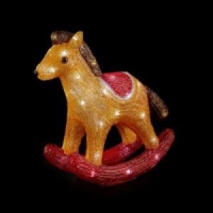 Acrylic Rocking Horse Christmas Light 40 White LED - 32cm £11.99