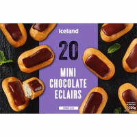 Iceland  Iceland 20 Mini Chocolate Eclairs 230g