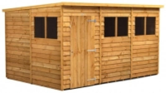 Power Sheds 12 x 8ft Pent Overlap Dip Treated Shed
