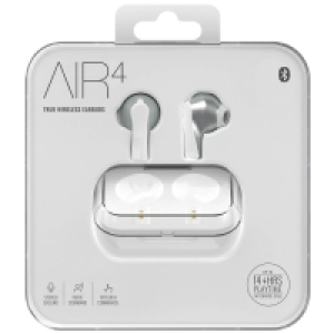 Air4 True Wireless Earbuds with Charging Case - White