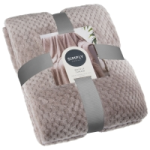 Simply Everyday Waffle Throw - Mink £14.99