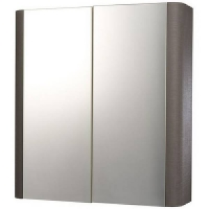 Bathstore Linen 600mm Mirror Wall Cabinet - Grey £245.00